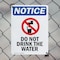 Signmission Do Not Drink The Water, 10 in W x Rectangle, Plastic OS-2PACK-NS-P-1014-V-11151 - alternate 7